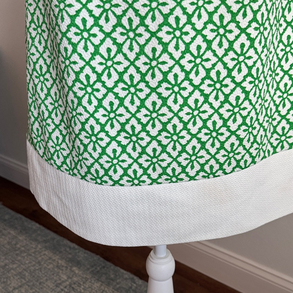 Badgley Mischka Green and White Patterned Mini Dress - Picture 3 of 10